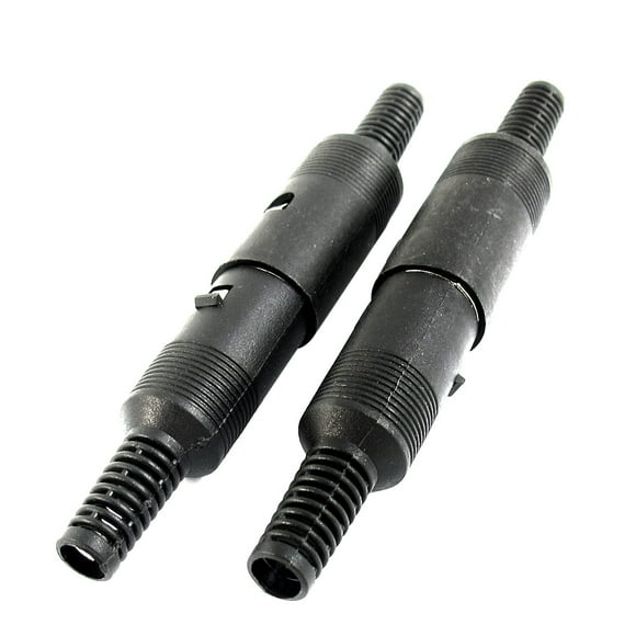 Unique Bargains 2Pairs Black Plastic Housing DIN 6-Pin Female Male Socket Audio Connector