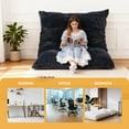 thumbnail image 4 of Nalone 4-in-1 Large Bean Bag Chair for Kids Adults - 6.4 FT Memory Foam Filled Convertible Lounger, Giant Children Furniture with Removable Washable Cover for Bedroom, Living Room, Office (Gray), 4 of 11