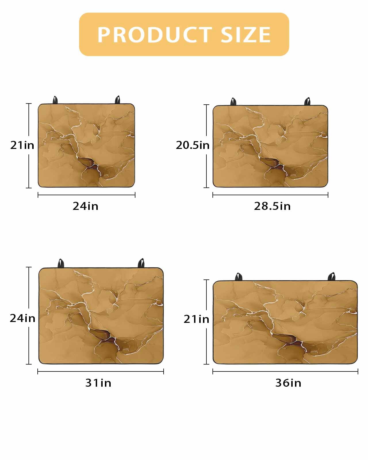 nqOlkjepod Large Induction Cooktop Protector Mat 36"x21", Yellow Marble Texture Stove Top Covers for Electric Stove, Country Ombre Fluid Aesthetic Stove Burner Cover Mats, Glass Top Stove Cover