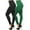 Black-Green, variant on Women's 2 Pack Plus Size High Rise Banded Waist Full length Leggings with Fleece Lining