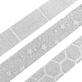 thumbnail image 3 of Wrapables Glitter and Shine Washi Tapes Decorative Masking Tapes (Set of 3), Silver Glitter Stars, 3 of 3