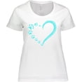 thumbnail image 3 of Inktastic Paw Print Heart Women's Plus Size T-Shirt, 3 of 5