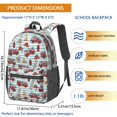 thumbnail image 3 of Fireman and Ladder Blue Pattern 17" School Backpacks for Teens,Waterproof Oxford Fabric,S-Shape Padded Straps for School,Travel,Hiking,Camping, 3 of 6