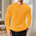 thumbnail image 2 of ZUKMRJPC Men's Long Sleeve Waffle Shirts Crewneck Knit Texture Pullover Tops Comfy Breathable Athletic Gym Workout Basic Tee Shirts, 2 of 4