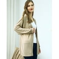 thumbnail image 4 of Doublju Womens Long Sleeve Loose Fit Open Front Casual Cardigan With Plus Size, 4 of 4