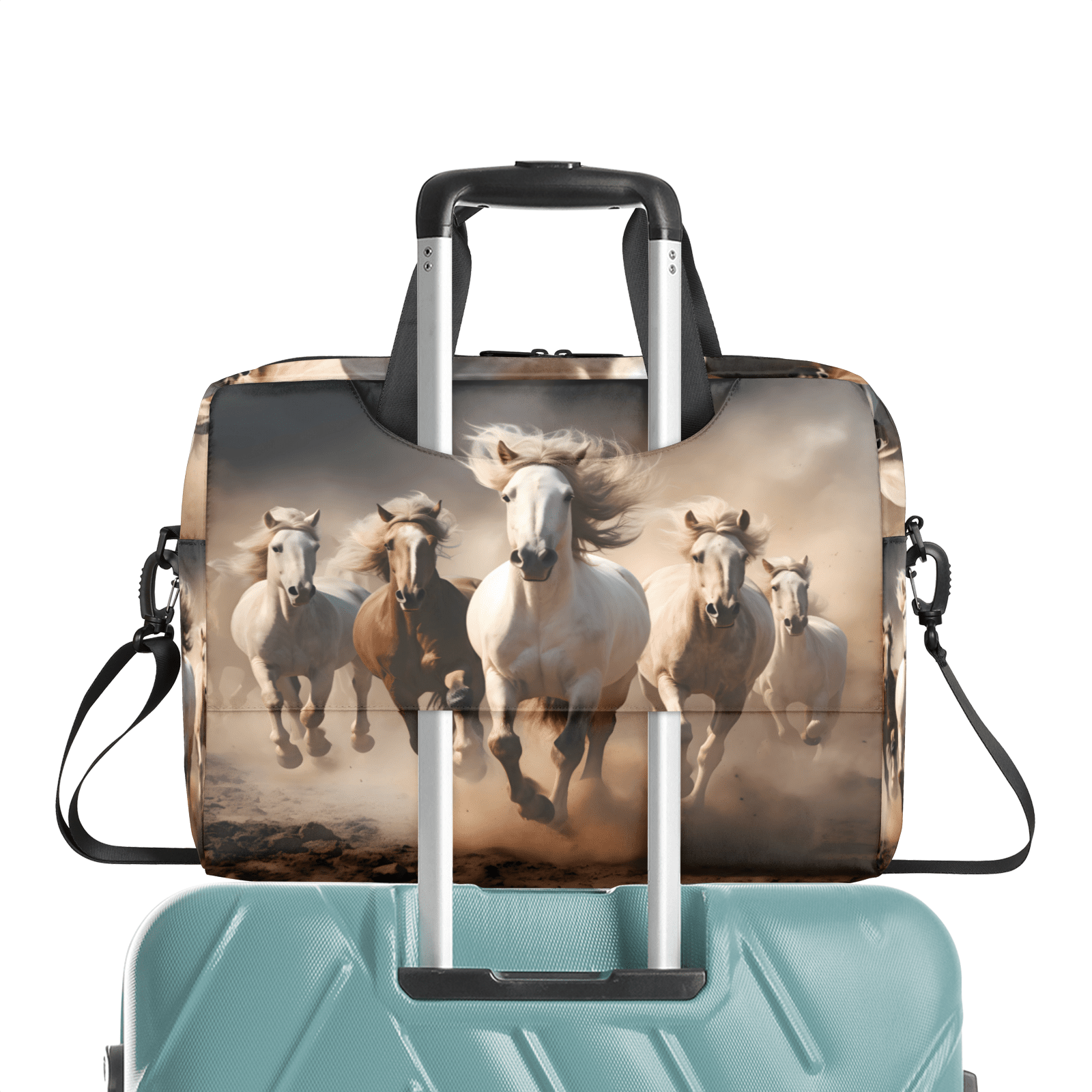 Herdesigns Running Horse Laptop Bag for Women Men, Computer Case Briefcase Messenger Bags, 15-15.6 inch Laptop Sleeve Shoulder Bag