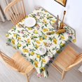 thumbnail image 2 of Yellow Lemon Fruit Flowers Yellow Pattern Square Tablecloth,Waterproof Square Table Cover,Wipeable Spillproof Washable Table Cover for Home Kitchen Party Decor 42"X42"(107x107cm), 2 of 6