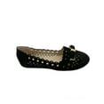 thumbnail image 2 of Victoria K Women's Snake Skin Texture Gold Chain Buckle Ballerina Flats, 2 of 5