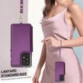 thumbnail image 5 of for Samsung Galaxy A53 5G Crossbody Wallet Phone Case with Card Holder&Zipper, Back Flip Folio PU Leather Kickstand Card Slots Double Magnetic Clasp Shockproof Case for Women Girls,Darkpurple, 5 of 8