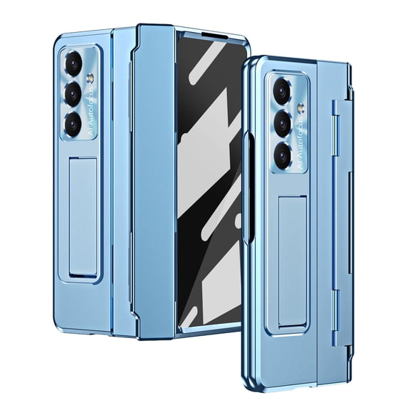 360° Full Protection Case for Samsung Galaxy Z Fold 8 Ultra, Shockproof Ultra‑Slim PC Phone Cover with Tempered Glass Screen Protector Hinge Protection Anti‑Scratch Wireless Charging, Blue