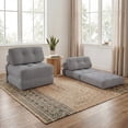 thumbnail image 2 of Giantex Convertible Folding Sofa Bed, Fold Out Sleeper Chair, Floor Sofa for Bedroom, Gray, 2 of 9