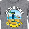 thumbnail image 3 of Pete The Cat - Beach Time Is Groovy - Toddler And Youth Long Sleeve Graphic T-Shirt, 3 of 6