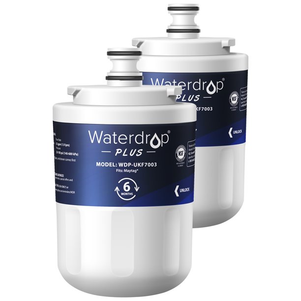 2 Pack Waterdrop UKF7003 Refrigerator Water Filter NSF 401&53&42