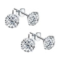thumbnail image 1 of Aretes Joyería DiamLux5 2 Pzas 5mm Aretes de Broquel Color Plata Metal., 1 of 3