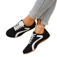 thumbnail image 4 of Willtoo Womens Sneakers Retro Color Block Lace Up Low Top Round Toe Casual Shoes Lightweight Gum Sole Fashion Walking Trainers, 4 of 4
