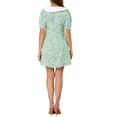 thumbnail image 3 of INSPIRE CHIC Robe-Chemise Courte à Manches Courtes pour Femmes, Coupe Évasée, Col Contrastant, 3 of 5