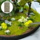 thumbnail image 4 of Diseño de diorama de ferrocarril estático con flores en miniatura realistas para hacer tú mismo. rosado, 4 of 9