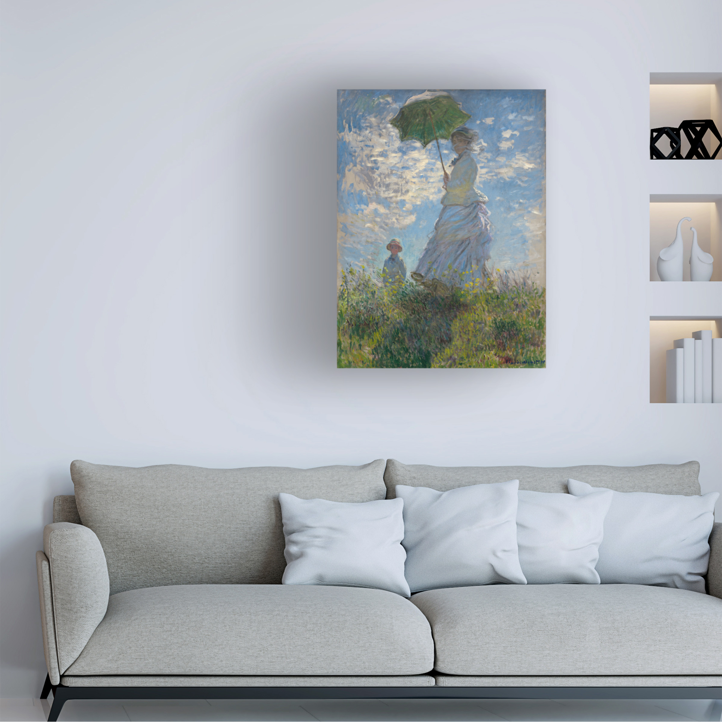 Monet 'Madame Monet And Her Son' Canvas Art