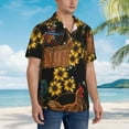 thumbnail image 5 of Balery Embroidery Chicken Rooster Print Men's Hawaiian Shirts Short Sleeve Beach Shirt Relaxed Fit Vacation Button Down Shirts-XX-Large, 5 of 9