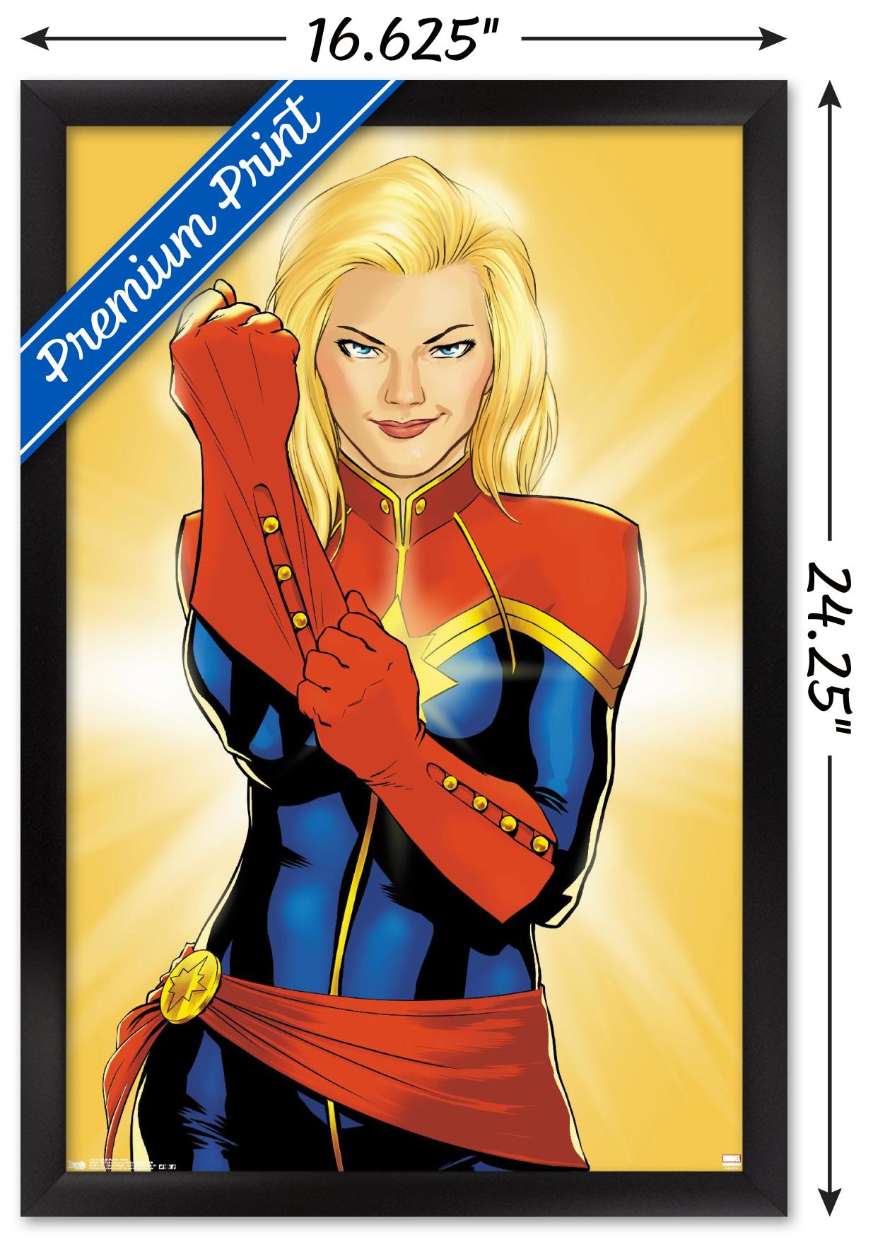 Marvel Cinematic Universe - Captain Marvel - Glove Wall Poster, 14.725" x 22.375", Framed