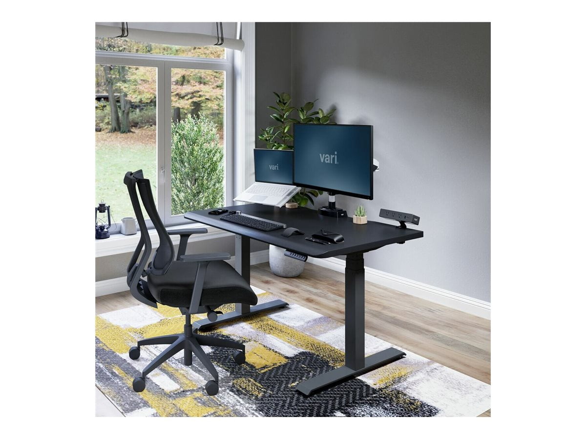 Vari ComfortEdge Electric Standing Stand Up Desk Ergonomic Work and Gaming Table, 48x30” Black