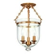 thumbnail image 2 of HV-251-AGB-C1 Semi-Flush Mount Light Fixture Aged Brass, 2 of 2
