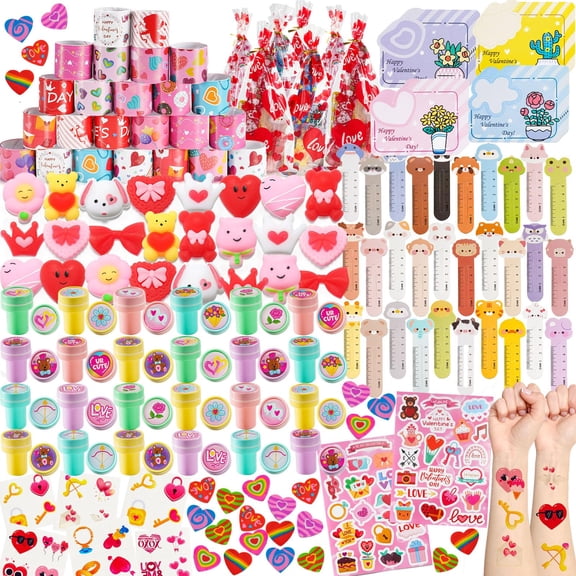 WESAYEE Set de 24 Regalos para Niños para el Día de San Valentín en el Aula