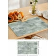 thumbnail image 6 of Placemats Set of 6, Cotton Linen Heat Table Mats Non-Slip Washable Retro Green Ombre Oil Painting Abstract Placemat for Holiday Banquet Dining Kitchen Table Decor, 6 of 6
