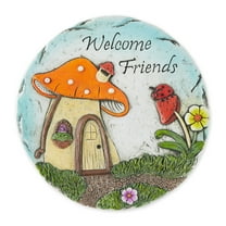 Zingz & Thingz Welcome Friends Outdoor Garden Stepping Stone – 9.75”