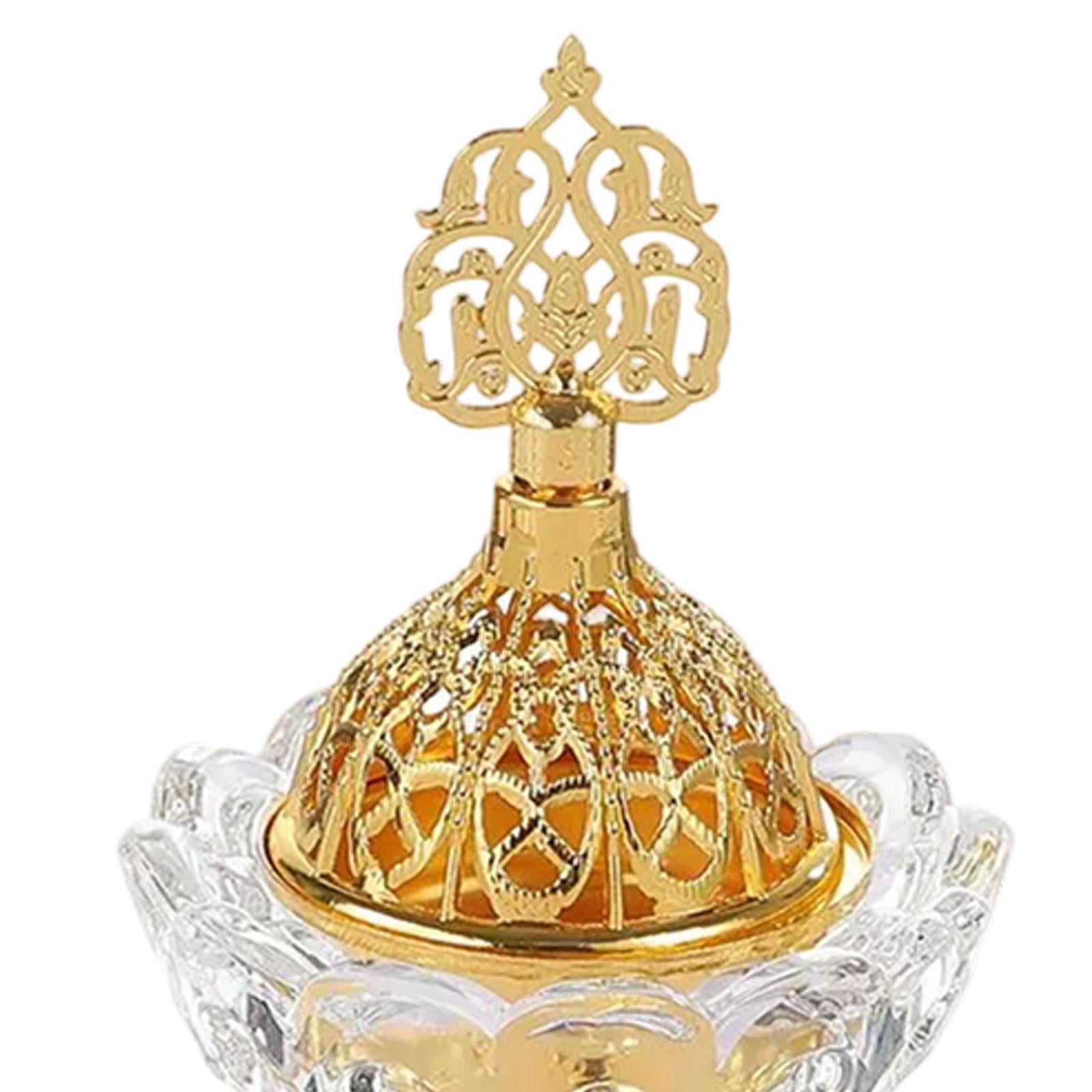 Baoblaze Glass Incense Burner Set Ornament Arabian Incense Holder for Office SPA