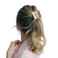 thumbnail image 3 of Unique Bargains 1 Pc Ponytail Buckle Hair Clip Lava Texture Cylindrical Hair Ponytail Cuff for Women Gold Tone, 3 of 5