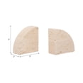 thumbnail image 4 of Travertine Book Ends for Bookshelf Decor - Decorative Half Dome Bookends for Office Decoration - Modern Accent for Shelves, Desk Decor, and Home Library Styling - Set of 2, 5", Tan, 4 of 12