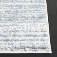thumbnail image 4 of SAFAVIEH Rumi Barrett Striped Polyester Shag Area Rug, Light Blue/Ivory, 4' x 6', 4 of 8