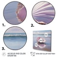 thumbnail image 3 of Designart "Seaside Reflections Beige Clam art painting" Animals Floater Framed Canvas Wall Art, 3 of 7
