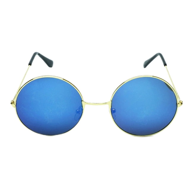 Langgg Sunglasses Practical Portable Beautiful Assorted Colors Sun Eyewear Multi-functional Metal Frame Novel Style for Male Female Golden,Blue
