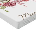 thumbnail image 2 of Ambesonne Christmas Fitted Sheet, Red Bird Floral Tree, Twin XL Size, Green White, 2 of 3