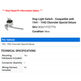 thumbnail image 2 of Stop Light Switch - Compatible with 1941 - 1942 Chevy Special Deluxe, 2 of 2