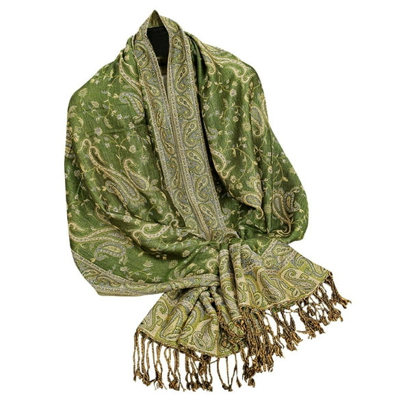 Gpaecead Women's Fashion Long Shawl, Classic Tassel Soft Scarf Retro Hand Embroidery Large Blanket Wrap Shawl Free Size Red