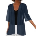 thumbnail image 3 of Diufon Lightweight Summer Cardigan for Women 3/4 Sleeve Open Front Cardigans Casual Beach Vacation Cover Up, 3 of 8