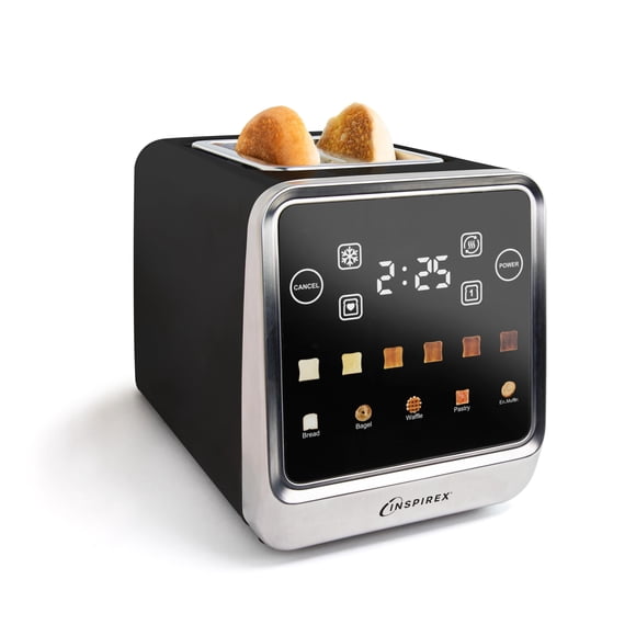 Pantalla táctil Toaster Inspirex con 2 ranuras extra anchas, color negro
