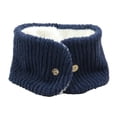 thumbnail image 2 of Bufanda Skymirror gruesa y cálida con forro polar, suave y cómoda, unisex, con cierre de botón de color liso, para invierno, para clima frío., 2 of 8