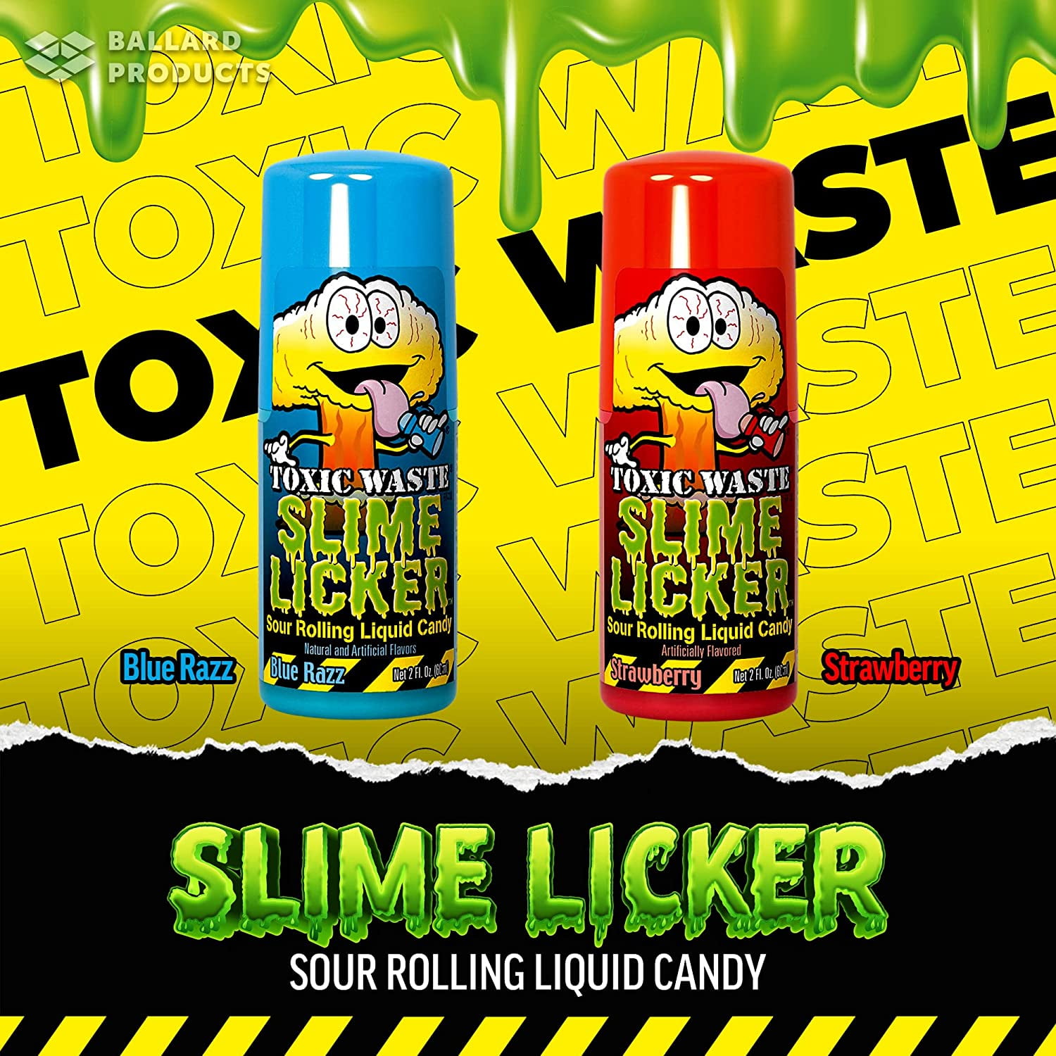 TOXIC WASTE SLIME LICKER - NEW FLAVORS 1PC - Party Out the Box