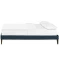 thumbnail image 4 of Modern Contemporary Urban Design Bedroom Full Size Platform Bed Frame, Fabric, Navy Blue, 4 of 5