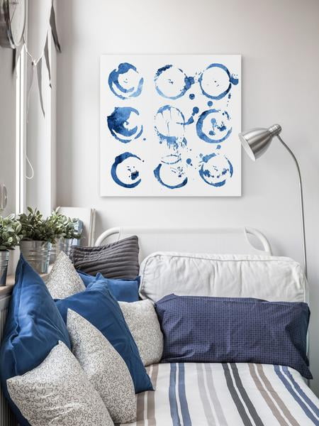 "Splotchy Rings" Painting Print on Wrapped Canvas