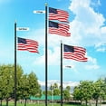 thumbnail image 3 of WinisKi Telescoping Flag Pole 20ft Black Extra Thick, Outdoor Heavy Duty Inground Adjustable Height Aluminum Telescopic Flagpole Kit, Golden&Silver Balls Top, 1 USA Flag, Residential Commercial Pole, 3 of 3