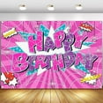 thumbnail image 5 of 5x3ft Pink Spider Theme Backdrop Cartoon Photography Background Kids Boys Girls Birthday Party Decorations Photo Booth Banner Props, 5 of 10