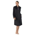 thumbnail image 6 of Aria Women's Stretch Velour Long Sleeve Zip Front Sleepwear Robe with Pockets, Sizes XS-5X, 6 of 6