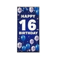 thumbnail image 3 of Happy 16th Birthday Decorations for Boys & Girls, Blue Fabric Banner Backdrop for 16 Year Birthday Party, Photo Backdrop, Yard Sign, Cake Table Decor, Door or Entrance Sign, 3 of 5