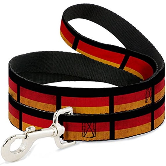 Buckle-Down DL-W30791-N Narrow 0.5" German Flag Distressed Dog Leash