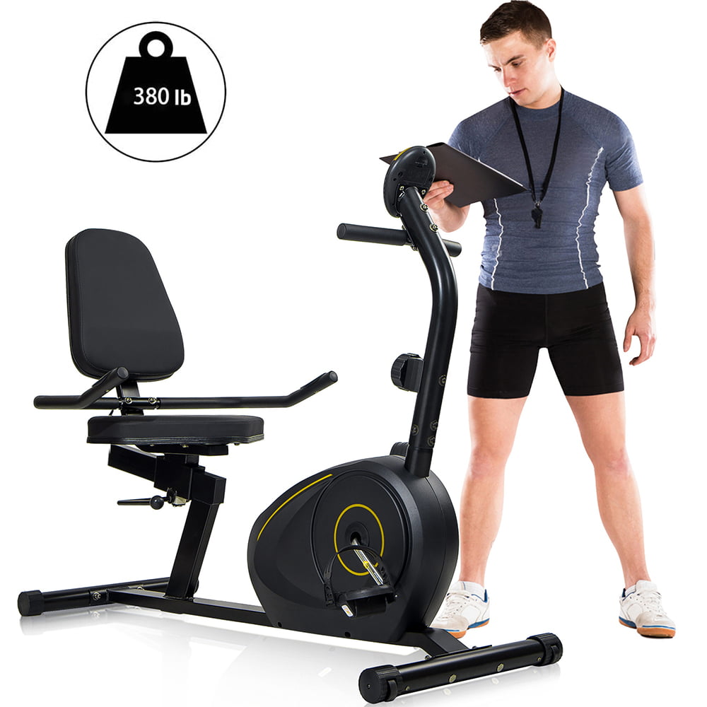 Details about   Indoor Adjustable  Resistance Cycling Stationary Recumbent Exercise Bike 
